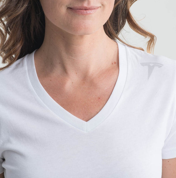 Women's Tesla Emblem V-Neck