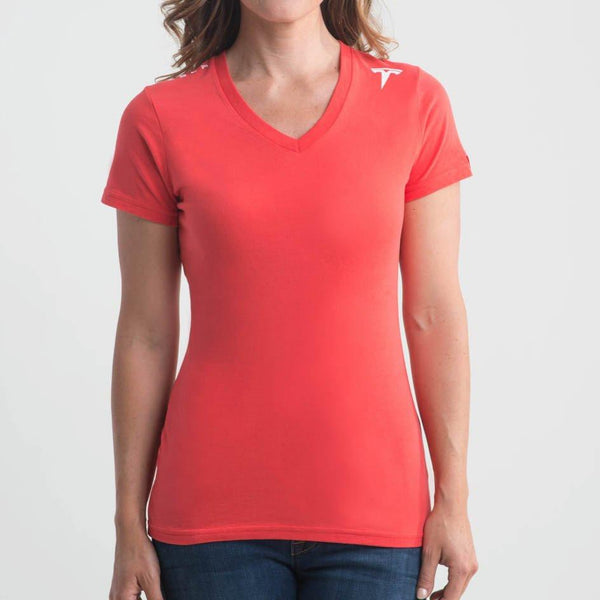 Women's Tesla Emblem V-Neck